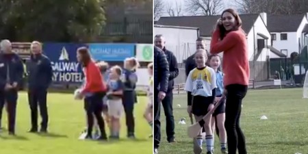 William and Kate gave hurling and Gaelic football a go today and more training is required