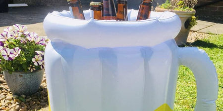 This inflatable beer cooler costs just €3 and will come in very handy this weekend