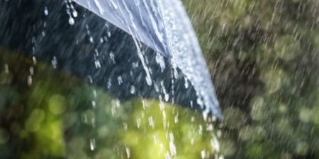 Status yellow rain warning issued to five counties