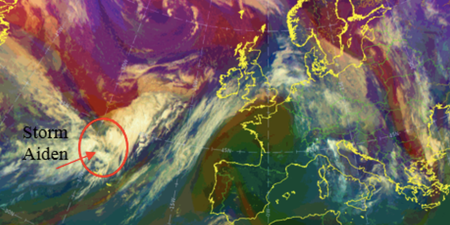 Storm Aiden has arrived, bringing two status orange weather warnings to Ireland