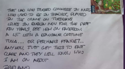 An Post manage to deliver letter to Clare from Australia despite hilarious address