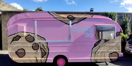 We’re hoping we come across this pink cookie caravan on the roads this weekend!