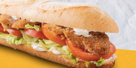 You can now get a vegan chicken fillet roll at Applegreen