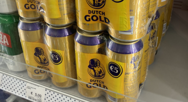 dutch gold cans sold for five euro