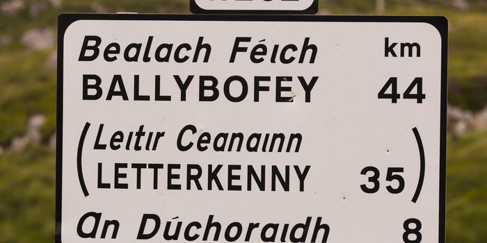 road sign in Donegal