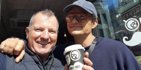 Orlando Bloom spotted at Three Fools Coffee in Cork