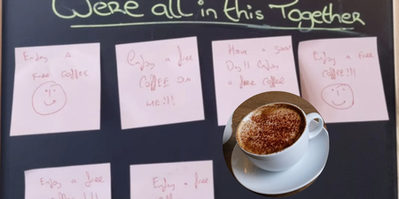 Tullamore café introduce ‘Pay with Post-It’ scheme to provide free coffees