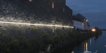Light installations unveiled in Galway showing the predicted sea level in 2150