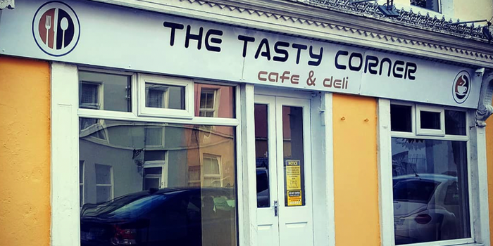 exterior of the tasty corner cafe in cobh
