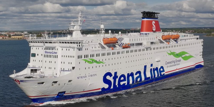 a large stena line ferry at sea