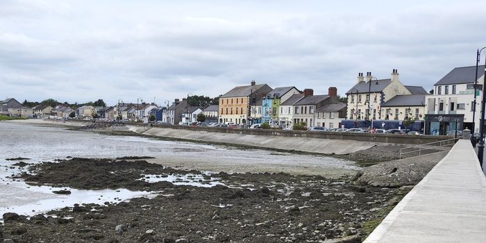 view of dundalk town from a nearby beach