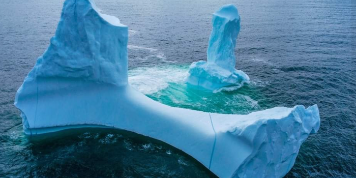 phallic-shaped iceberg