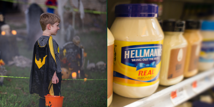 mayonnaise halloween trick-or-treating