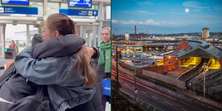 WATCH: Irish sisters reunite in Cork train station after 4 years apart